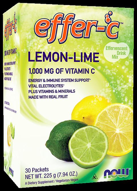 Now Foods Effer-C Lemon Lime 30 Packages