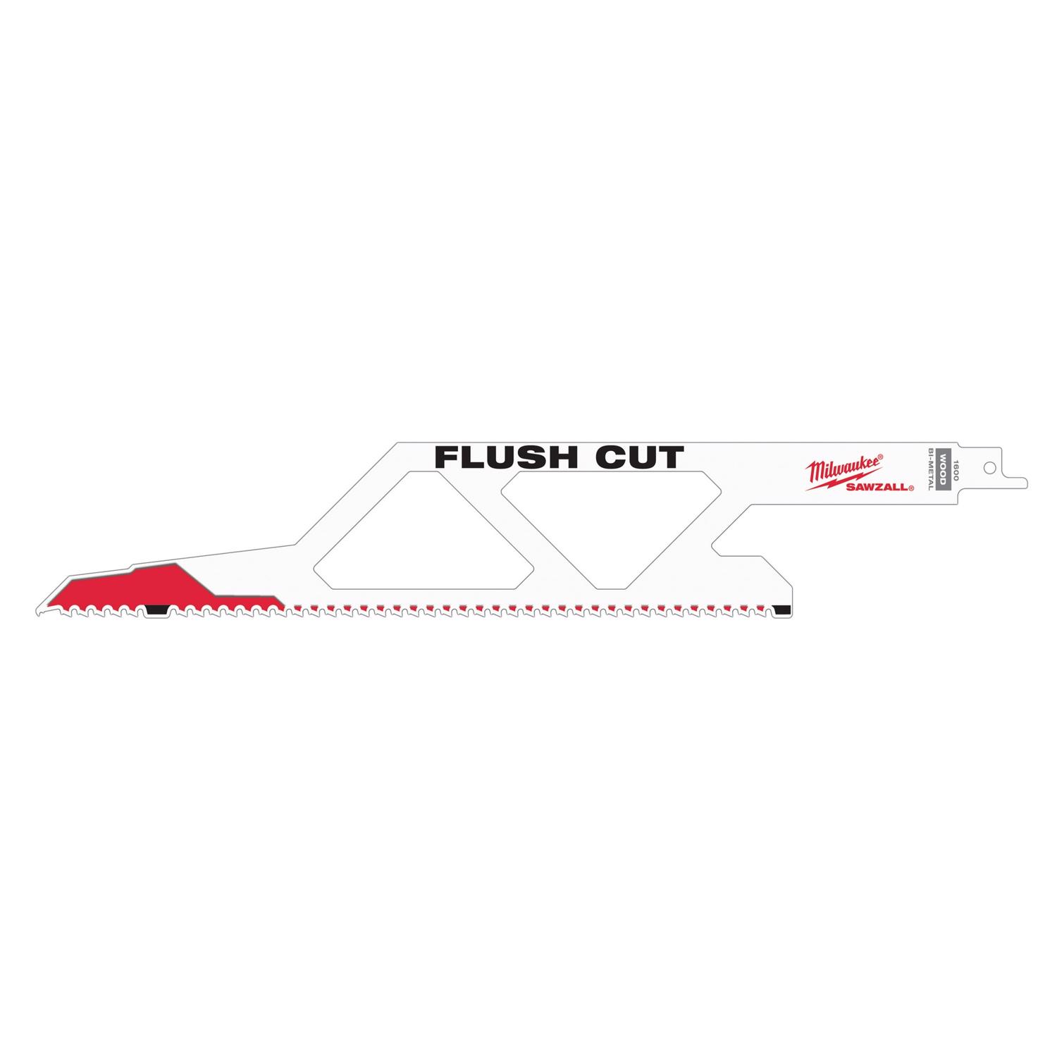 MW SawZall 12 in. Bi-Metal Flush Cutting Reciprocating Saw Blade 5 TPI 1 pk