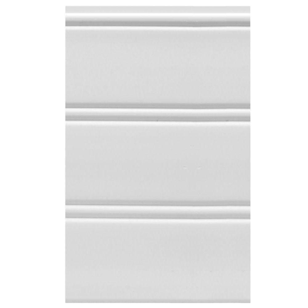 HOUSE OF FARA W96WP 12 sq. ft. White Vinyl Reversible InteriorExterior Paneling (3-Piece Per Pack) W96WP