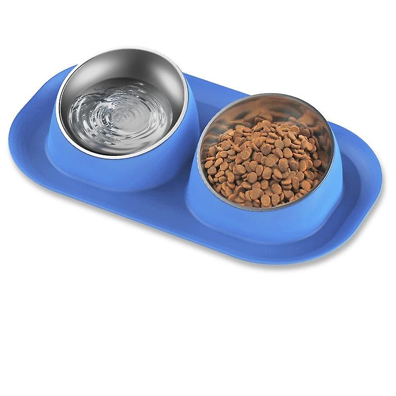 Widened 2 bowl design dog feeder