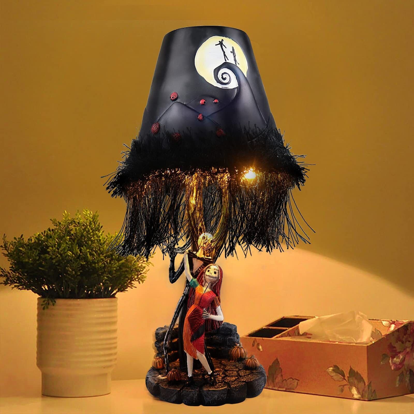 Jack Sally Table Lamp Character Home Halloween Light Up Decorations