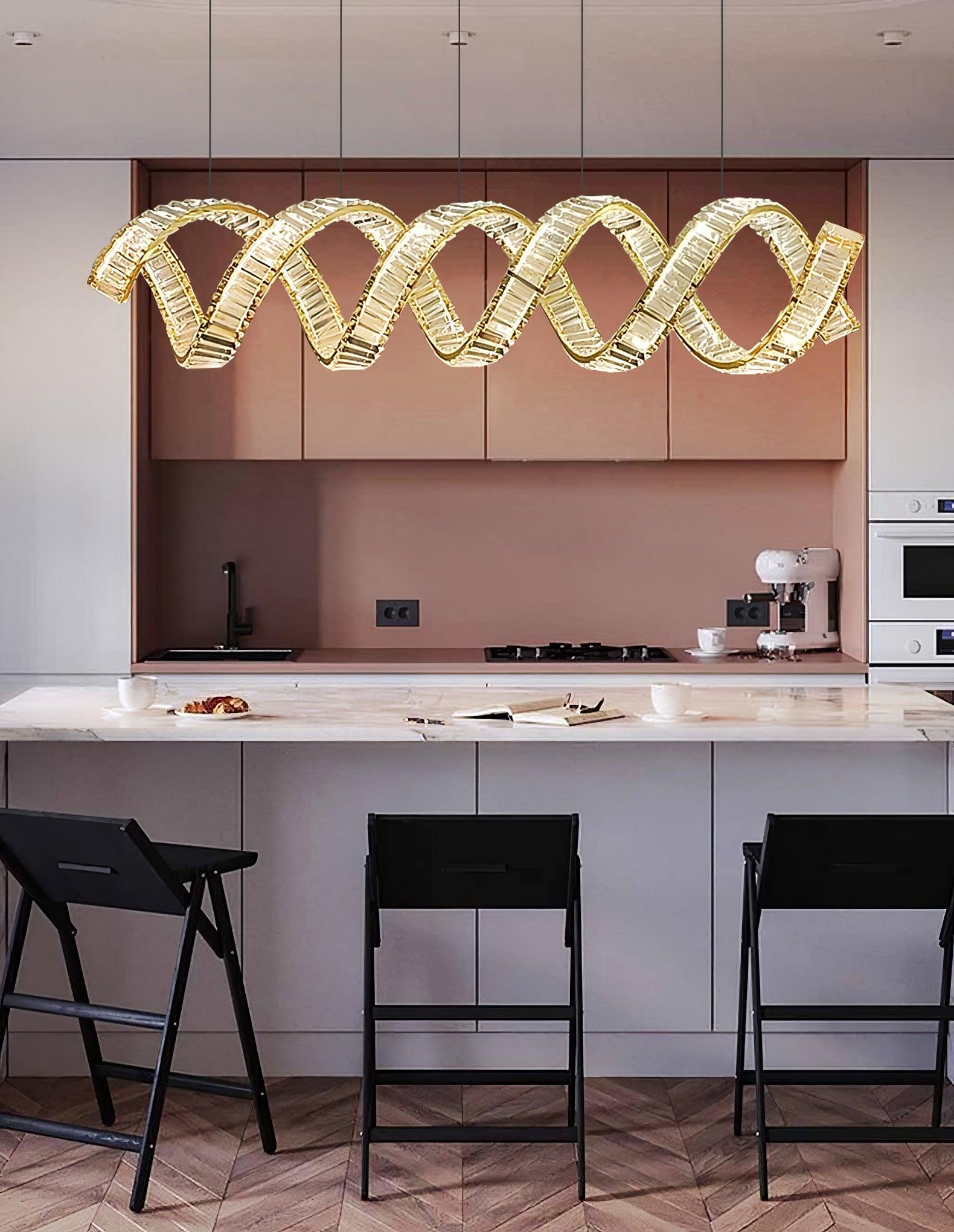 Curved LED Chandelier