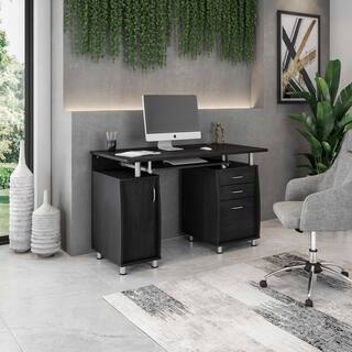 TECHNI MOBILI 47.5 in. W Complete Workstation Computer Desk with Storage Espresso RTA-4985D-ES18