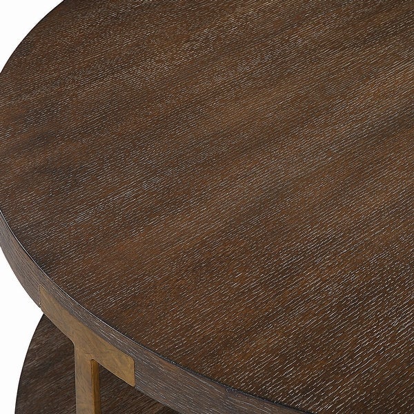 Uttermost Palisade Round Wood Coffee Table - 40 W X 17 H X 40 D (in)