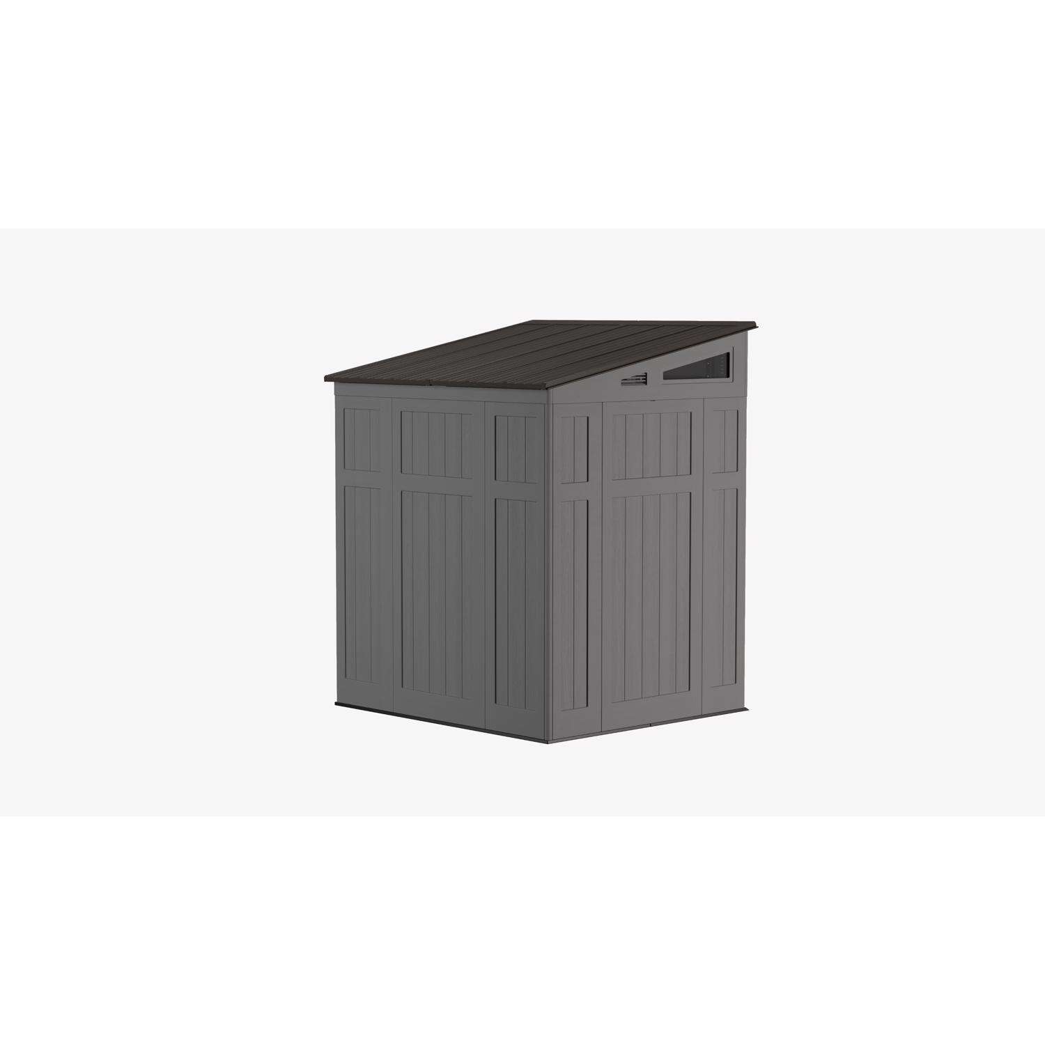 Suncast Modernist 6 ft. x 5 ft. Resin Vertical Pent Storage Shed with Floor Kit