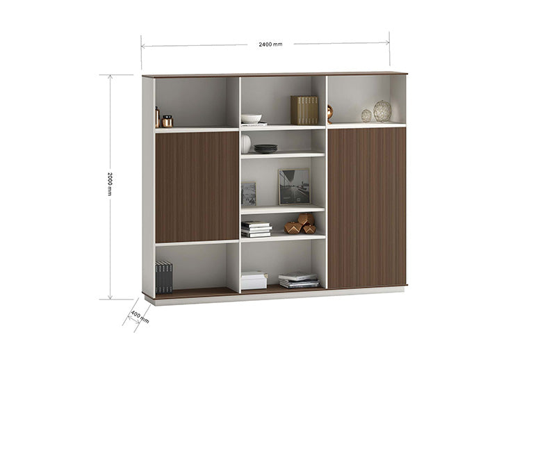 ANDERS Display Unit 240cm - Australian Gold Oak & Beige