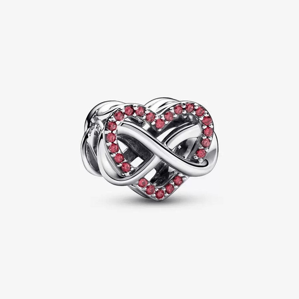 PANDORA  Family Infinity Red Heart Charm