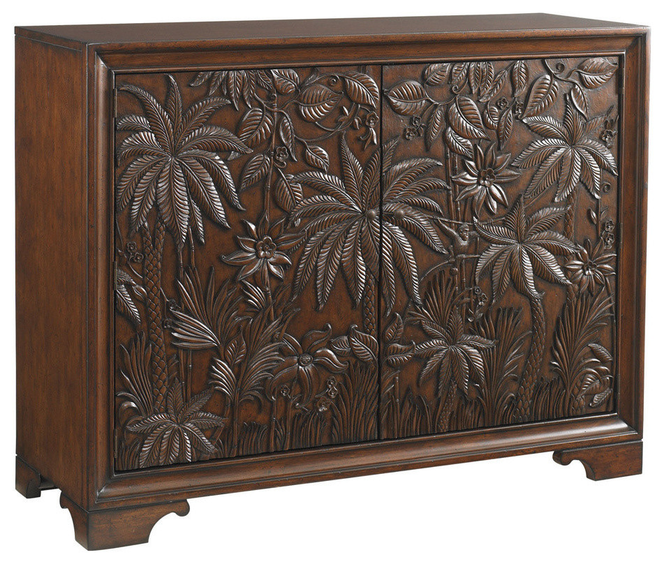 Balboa Carved Door Chest   Tropical   Accent Chests And Cabinets   by Homesquare  Houzz