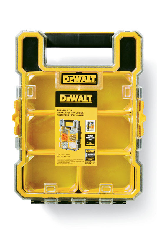 DeWalt 4.56 in. W X 13.66 in. H Storage Organizer Plastic 6 pocket Yellow