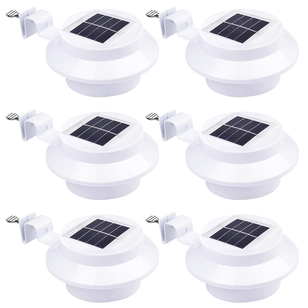 Yescom Dusk to Dawn Solar Light Wall Gutter Mounted 6ct/Pack