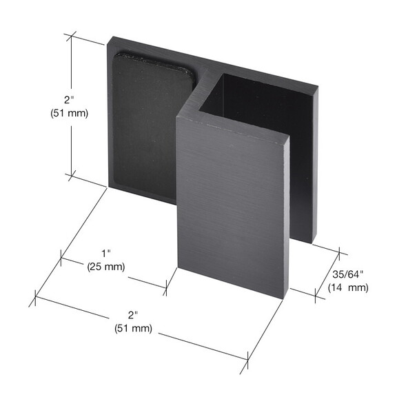 CRL DS12SQ10RB Oil Rubbed Bronze Square Door Stop ...