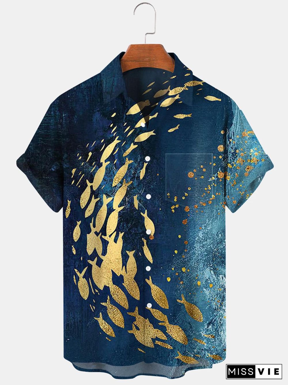 Fish Men's Shirts With Pocket