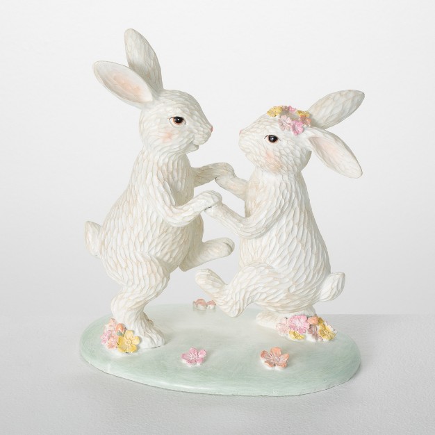 9 75 quot h Sullivans Dancing Tabletop Bunny Statue Multicolored