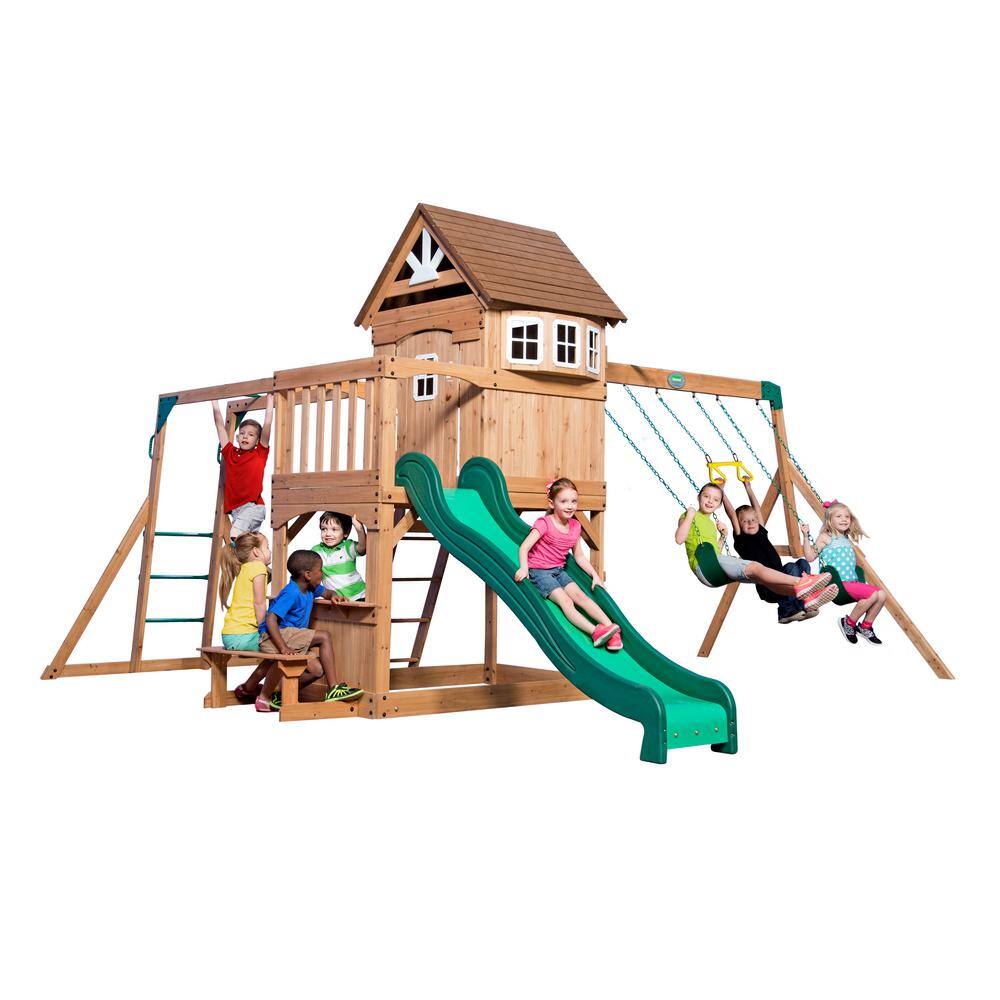 Backyard Discovery Montpelier All Cedar Swing Set 30211FCOM