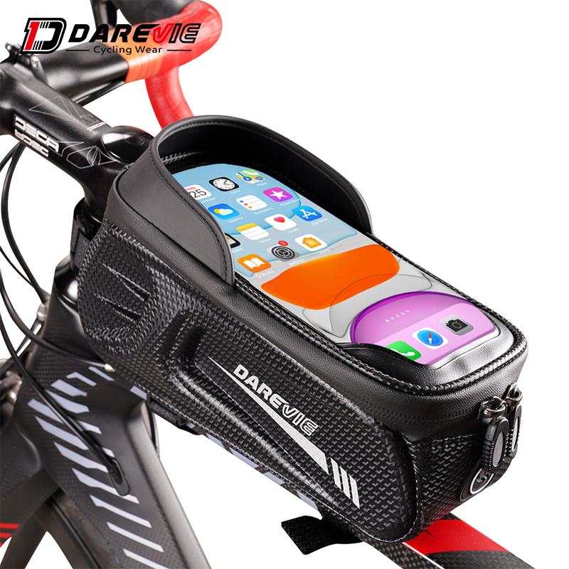 Dropshipping Chinese Reflective Cycling Bags Bike Trunk 6.0 Inch Touch Screen Cycling Phone Bag Handlebar Bicycle Mobile Bag