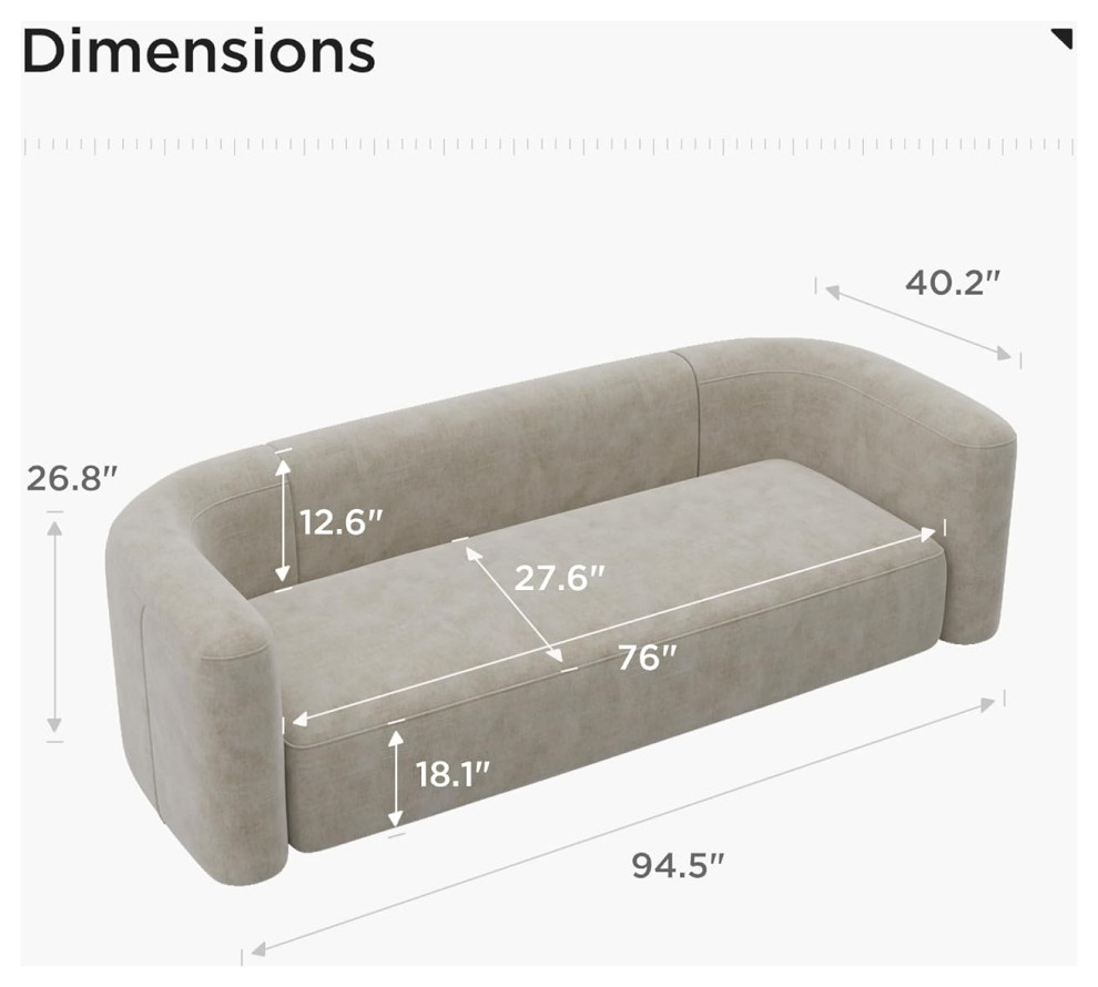 Unique Modern Sofa  Curved Silhouette  ampVelvet Upholstery   Transitional   Sofas   by Decor Love  Houzz