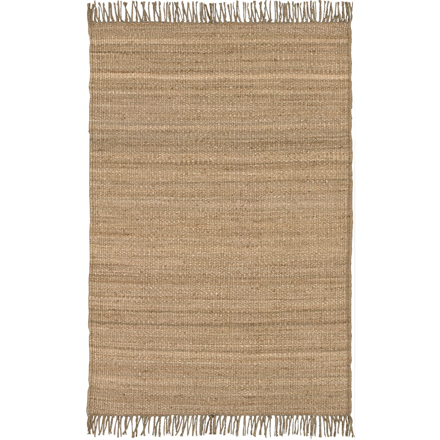 Jute Natural Collection Area Rug in Wheat