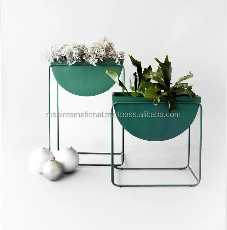 Planter Set With Iron Stand For The Creative Gardener To Decorate Their Home To Use In Outdoor Indoor Or Balcony