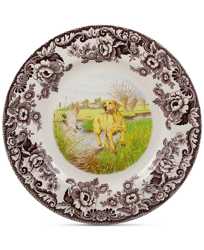 Spode Woodland Yellow Lab Dinner Plate