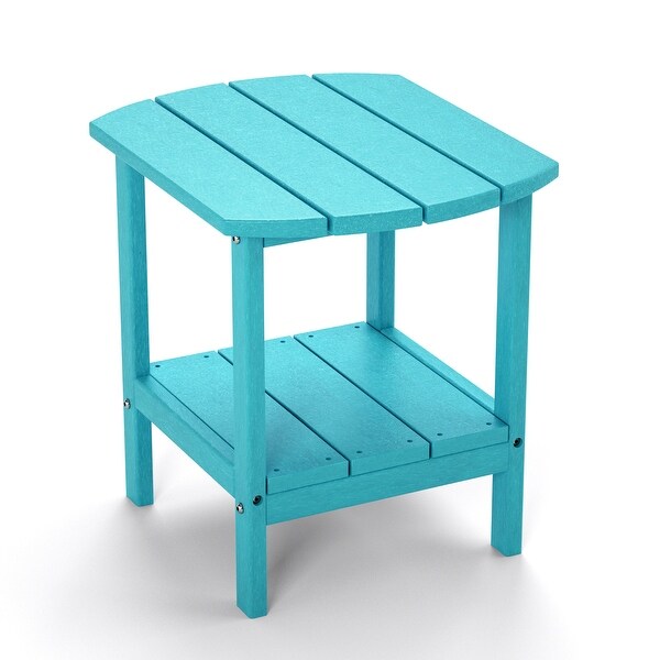 Outdoor Side Table for Adirondack Chairs，AllWeather Resistant HumidityProof Waterproof StainProof Accent Tables