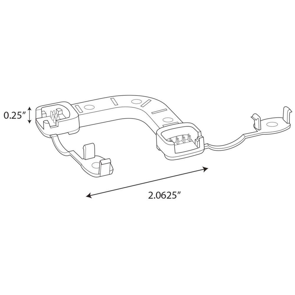 Progress Lighting Hide-a-Lite LED Tape Under Cabinet L Shape Connector 90-Degree for Connecting Tape Sections P700016-000