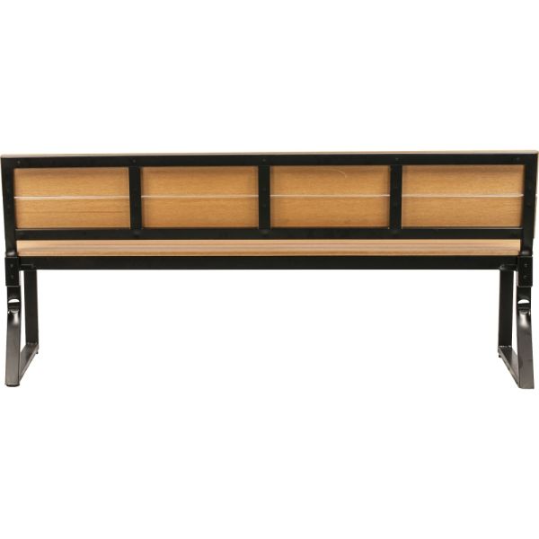 Lorell Teak Outdoor Bench With Backrest