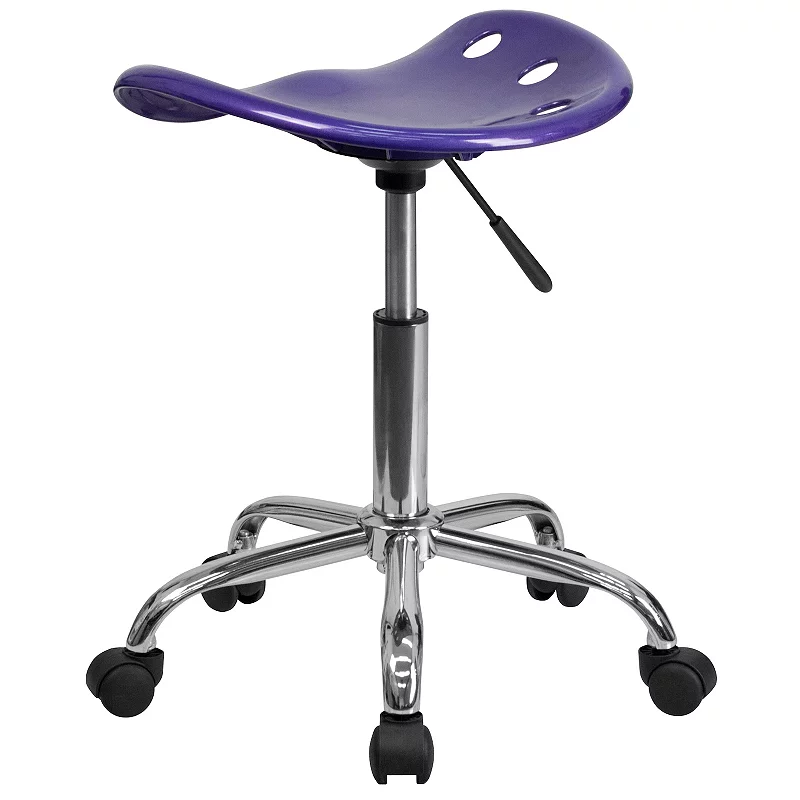 Flash Furniture Taylor Violet Tractor Seat Stool