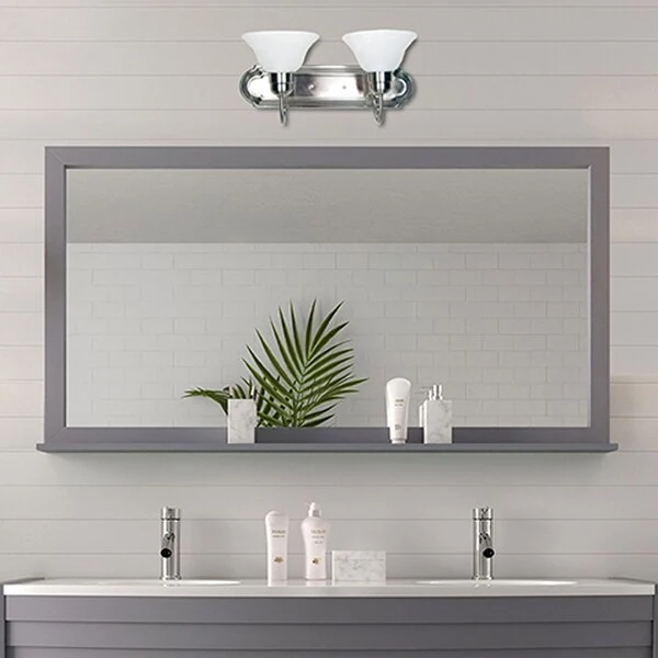 Monica 2 Light Vanity Lighting, In Satin Nickel - Satin Nickel