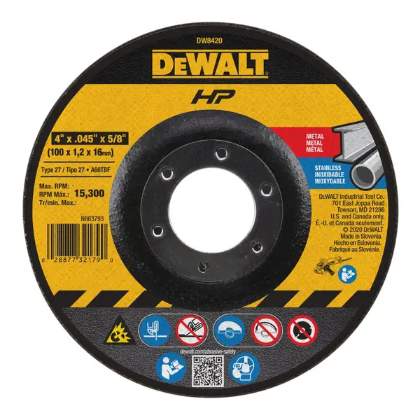 DEWALT 4-1/2x .045x 7/8 HP Cutting Wheel