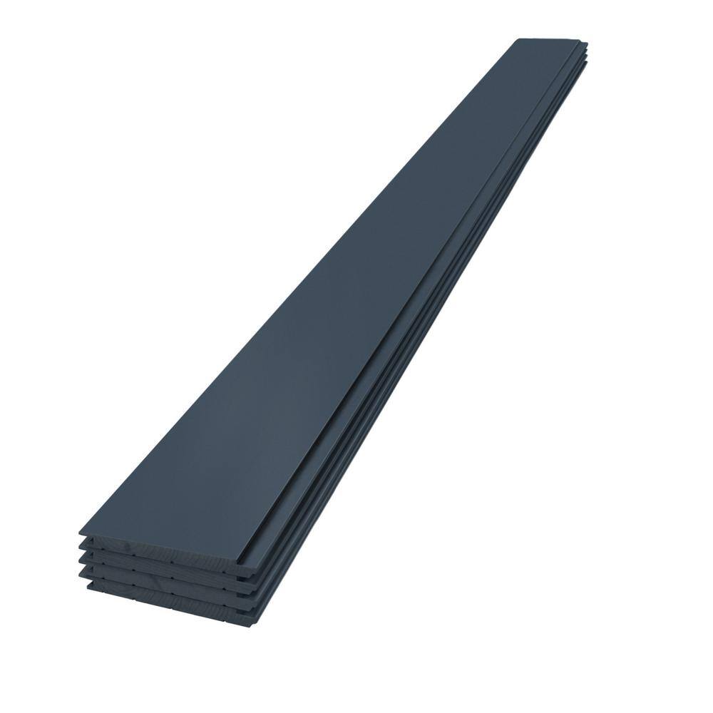 UFP-Edge 1 in. x 8 in. x 8 ft. Timeless Cavalry Blue Smooth Pine Nickel Gap Shiplap Board (4-pack) 345596