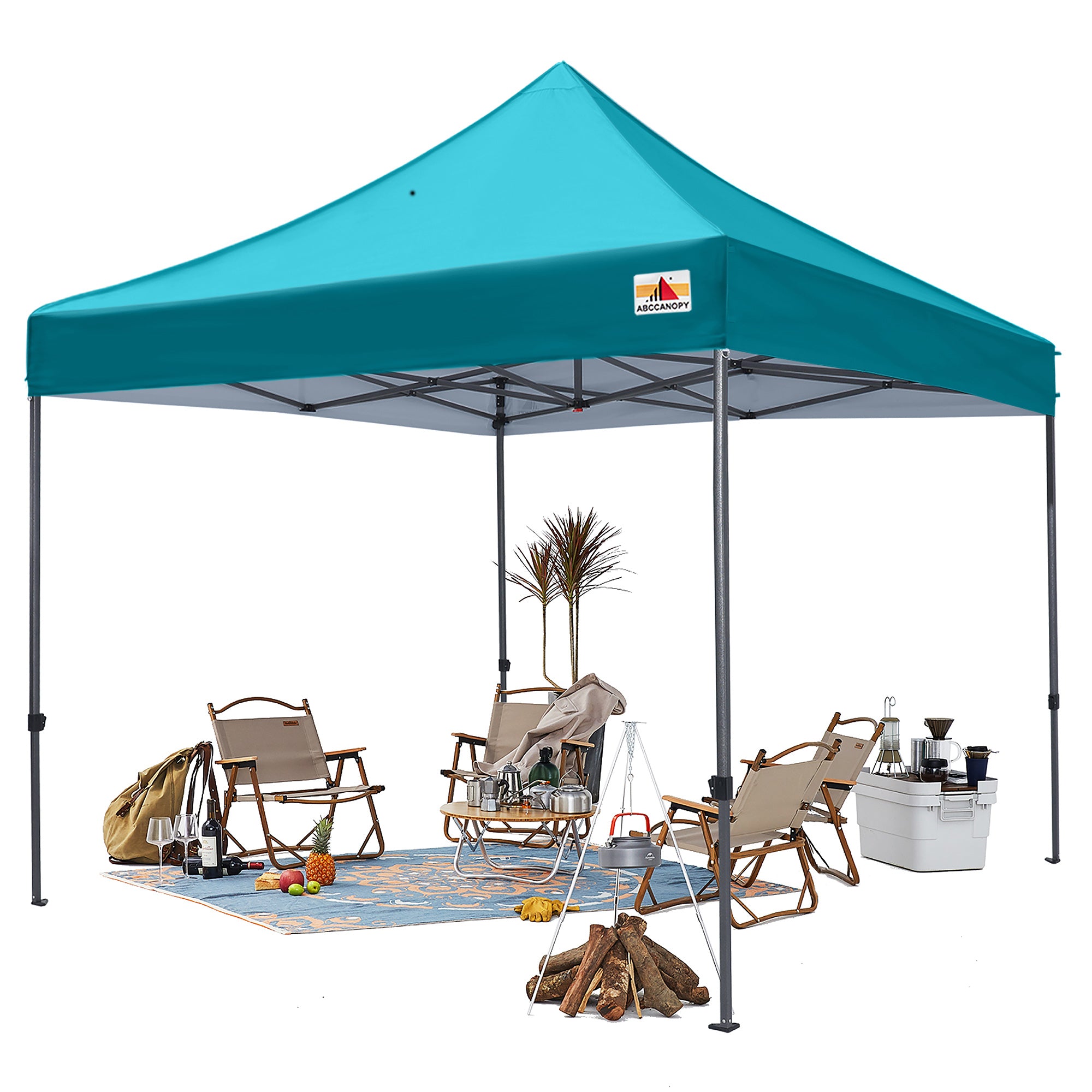 ABCCANOPY 10ft x 10ft Sturdy Instant Shelter Metal Outdoor Pop up Canopy，Turquoise