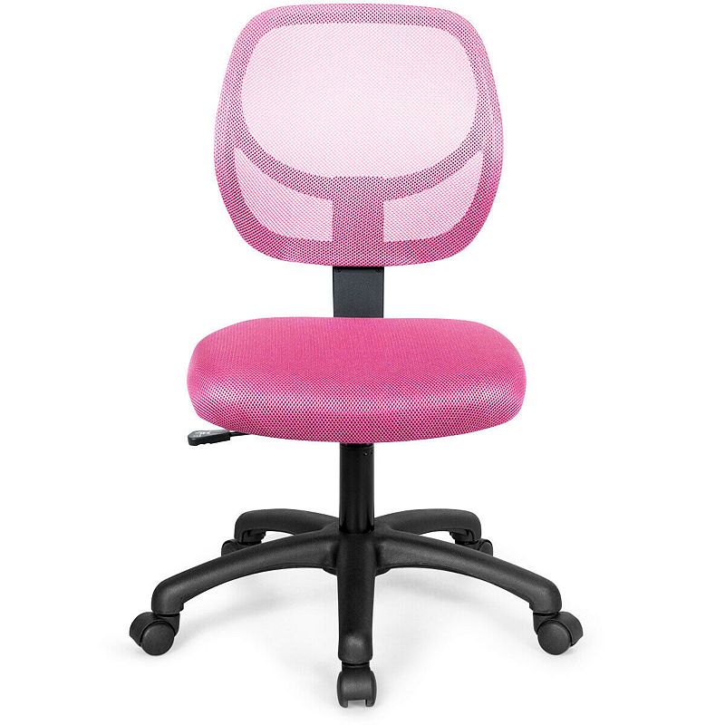 Low-back Computer Task Chair with Adjustable Height and Swivel Casters