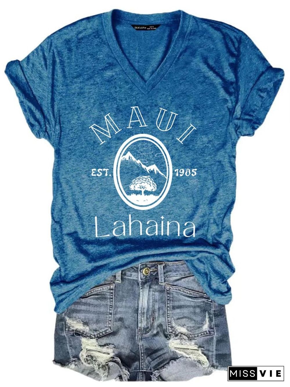 Women's Lahaina Maui Est 1802 aloha forever Casual T-Shirt