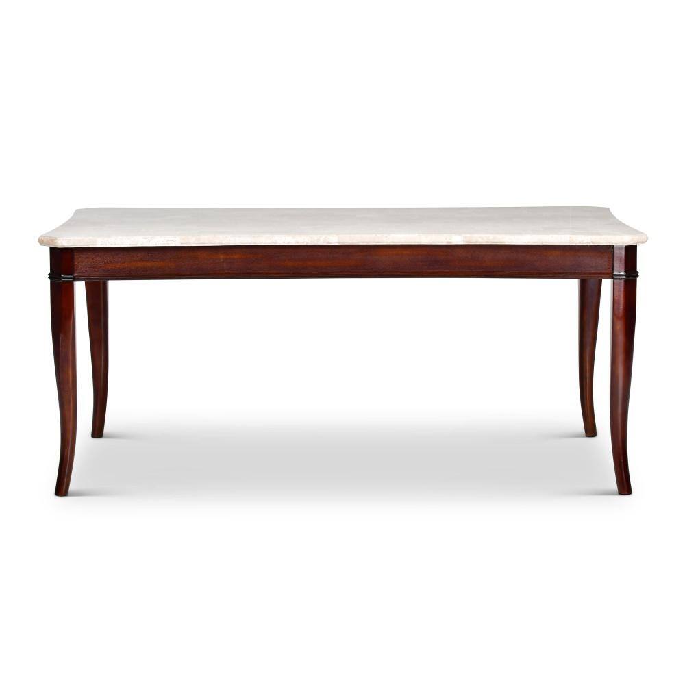 Steve Silver Marseille Cherry Marble Top Dining Table MS850WT