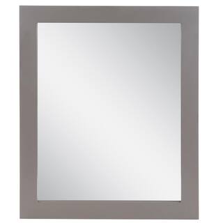 Home Decorators Collection 31 in. W x 26 in. H Wood Framed Wall Mirror in Taupe Gray WTWM26-TG