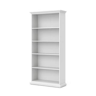 Tvilum Sonoma White 5-Shelf Bookcase 7986449