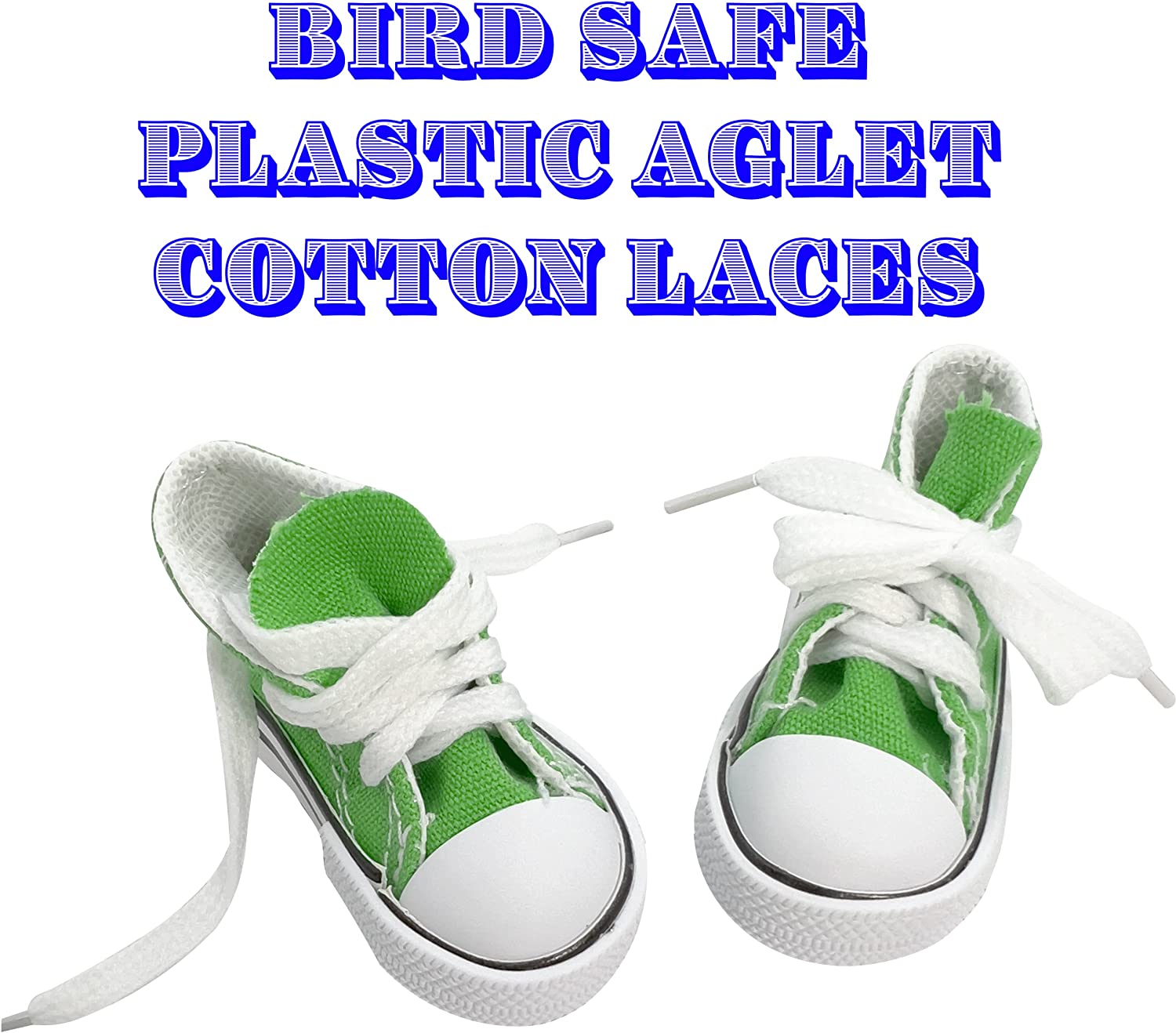 5000 Pk5 Sneaker Shredders MandM Bird Toys - Ultrafun Cotton and Rubber Pet Safe Foot Toys