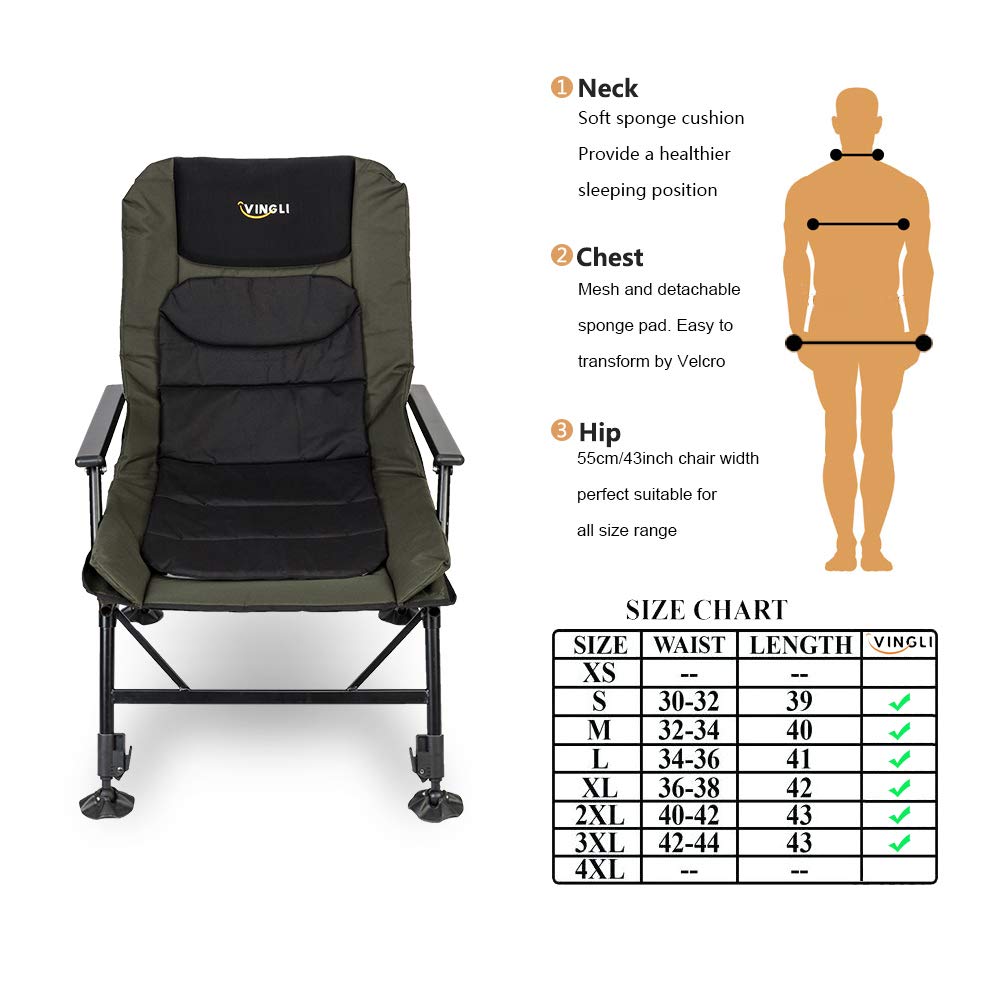 Foldable  Adjustable Reclining Fishing Chair