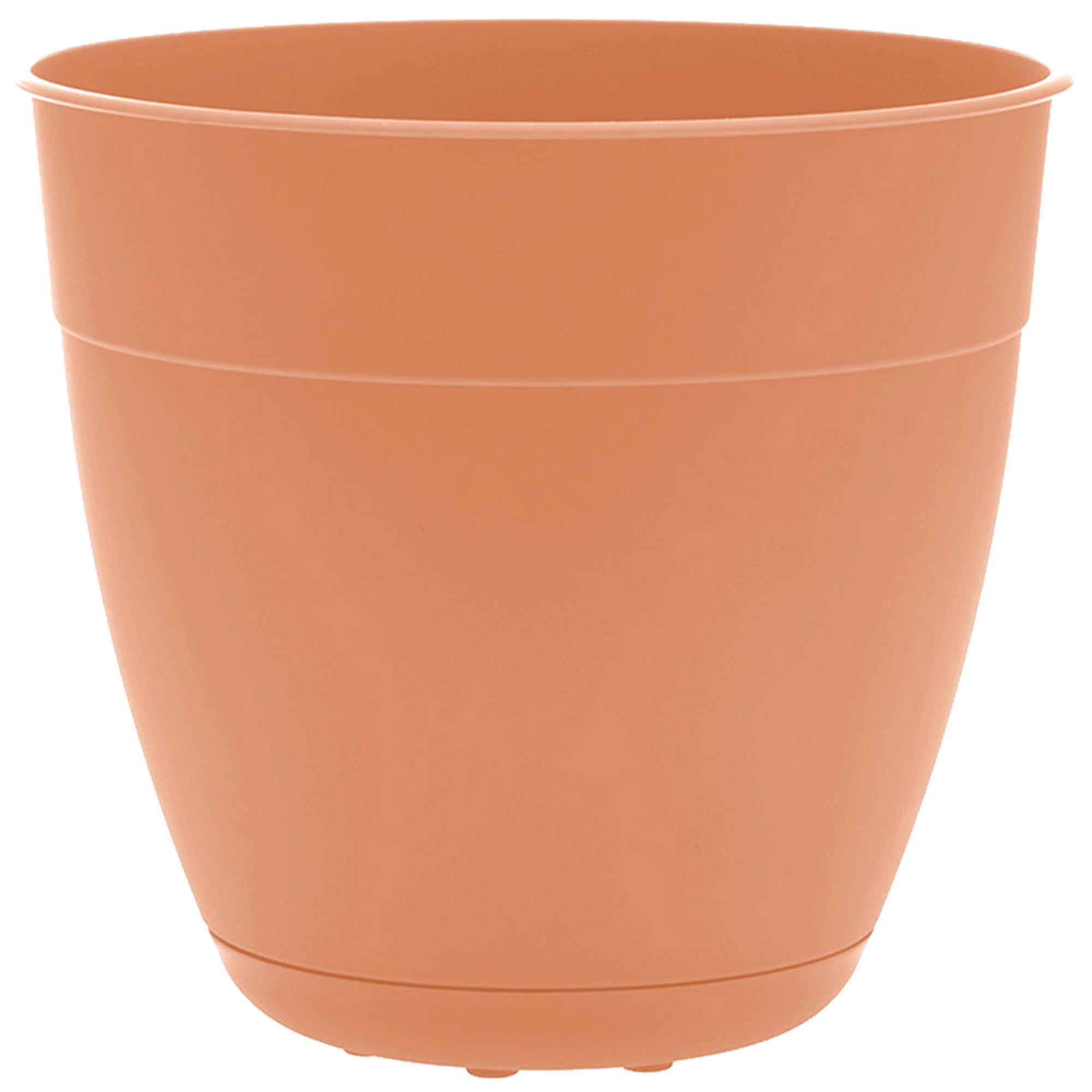 Bloem Dayton Planter With Saucer: 12" Coral