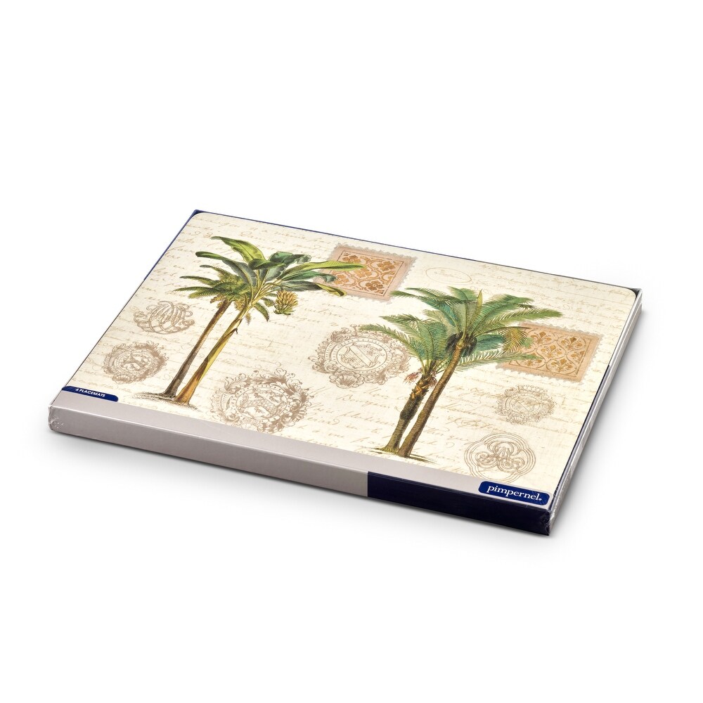 Pimpernel Vintage Palm Study Placemats Set of 4   15.7 inches x 11.7 each