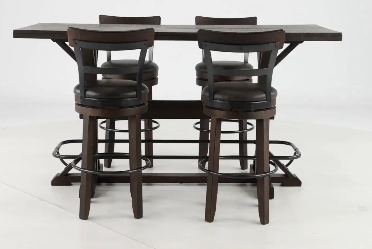 Homestead Dark Brown 5 Piece Pub Set