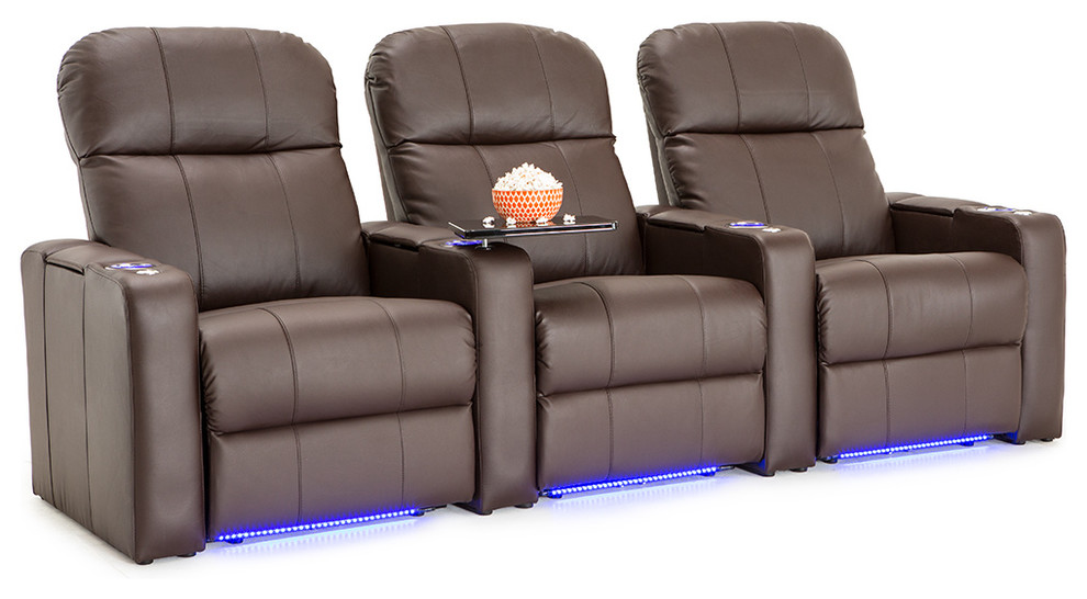 Seatcraft Venetian Bonded Leather Home Theater Seating   Contemporary   Theater Seating   by Stargate Cinema  Houzz