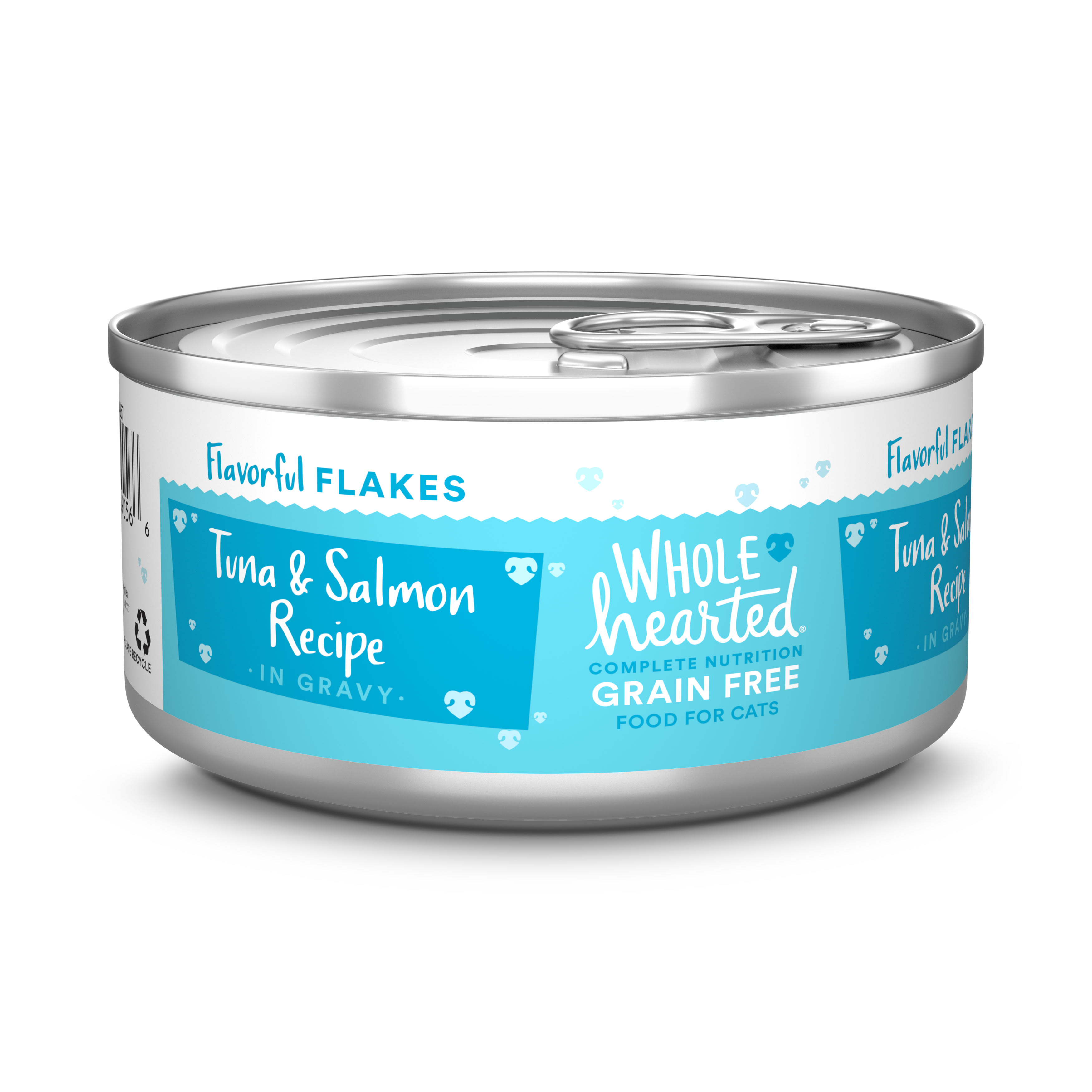 WHOLEHEARTED All Life Stages Canned Cat Food - Grain Free Tuna and Salmon Recipe Flaked in Gravy， 5.5 OZ， Case of 12