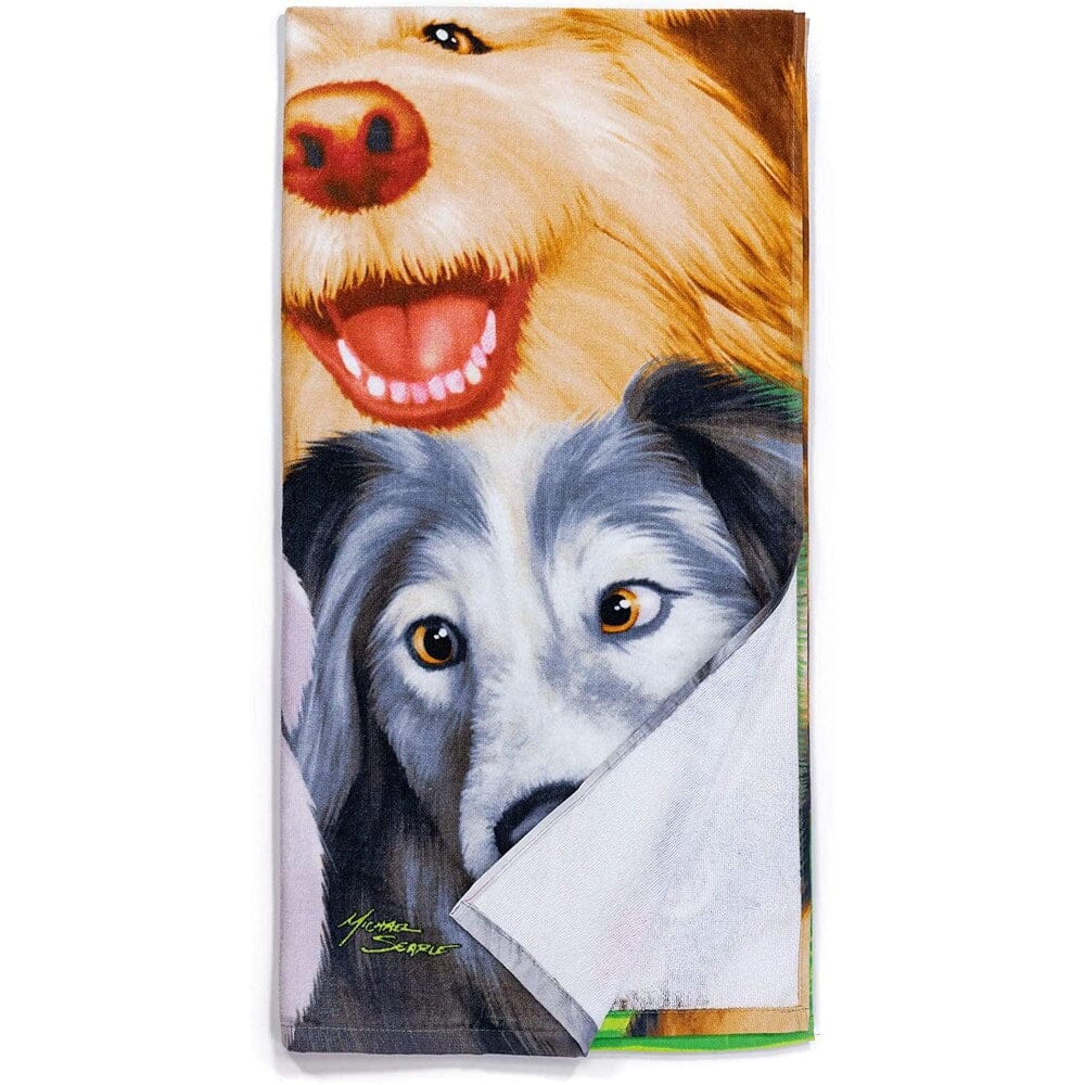 Dogs Selfie Super Soft Plush Cotton Beach Bath Pool Towel