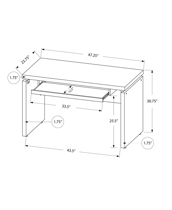 Monarch Specialties Computer Desk - 48 L Top