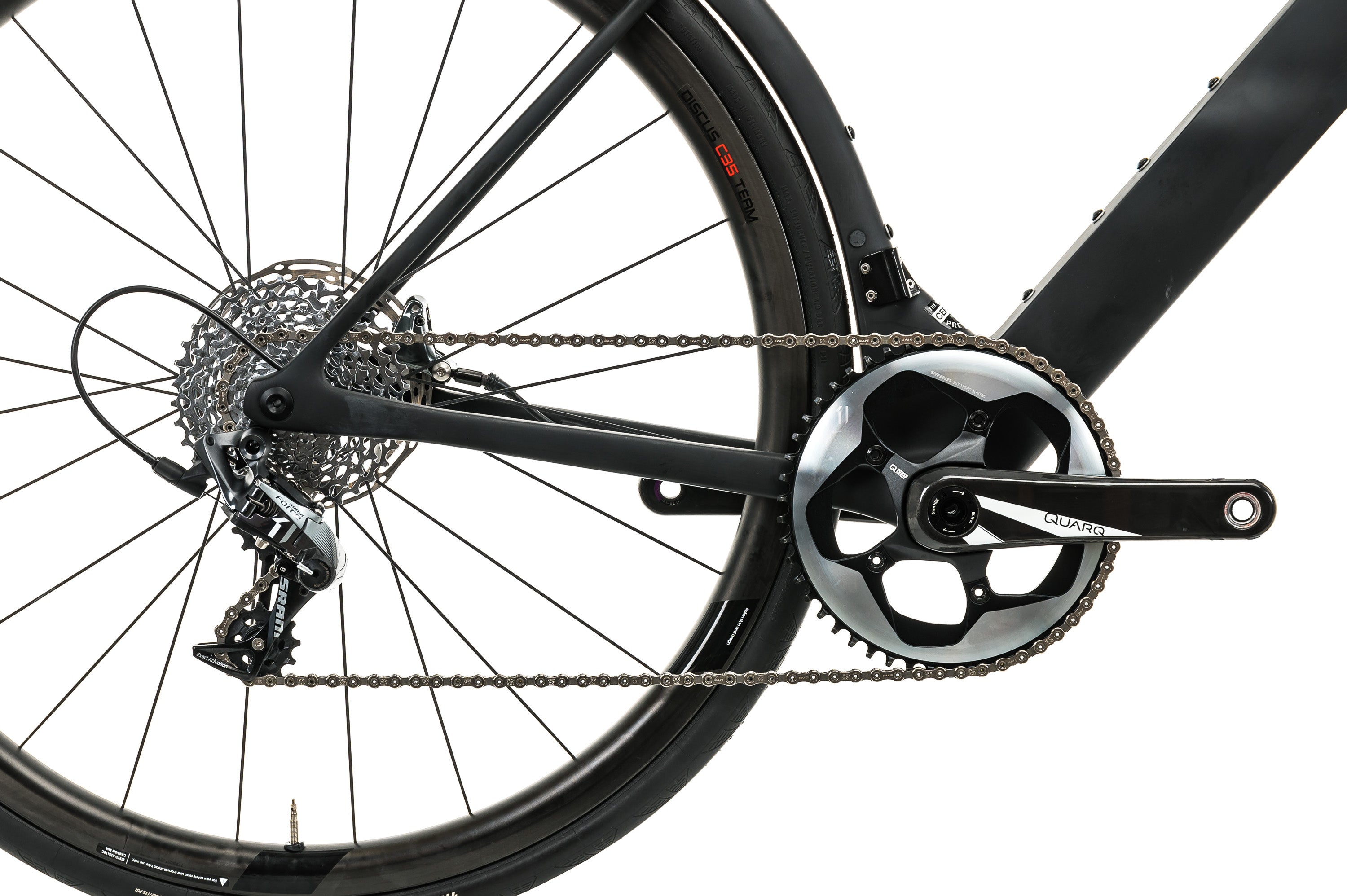 3T Strada Due TEAM Stealth Force 1x Road Bike - 2020, Small