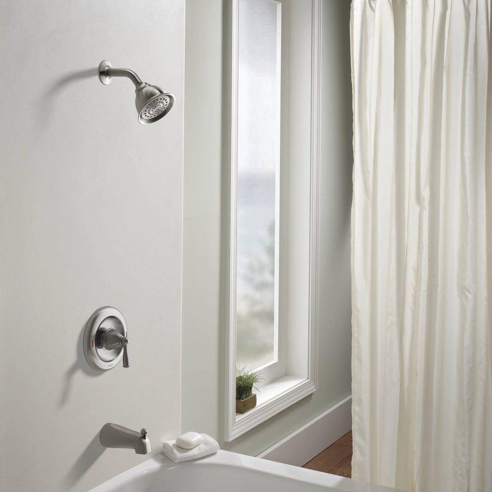 MOEN Banbury Single-Handle 1-Spray 1.75 GPM Tub and Shower Faucet in Spot Resist Brushed Nickel (Valve Included) 82910SRN