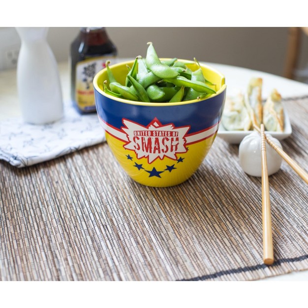 Just Funky My Hero Academia All Might Dinnerware Set 16 ounce Ramen Bowl And Chopsticks