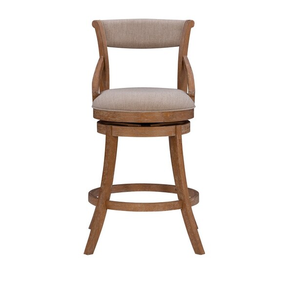 Grady Big and Tall Whitewash 360 Swivel Wood Barstool