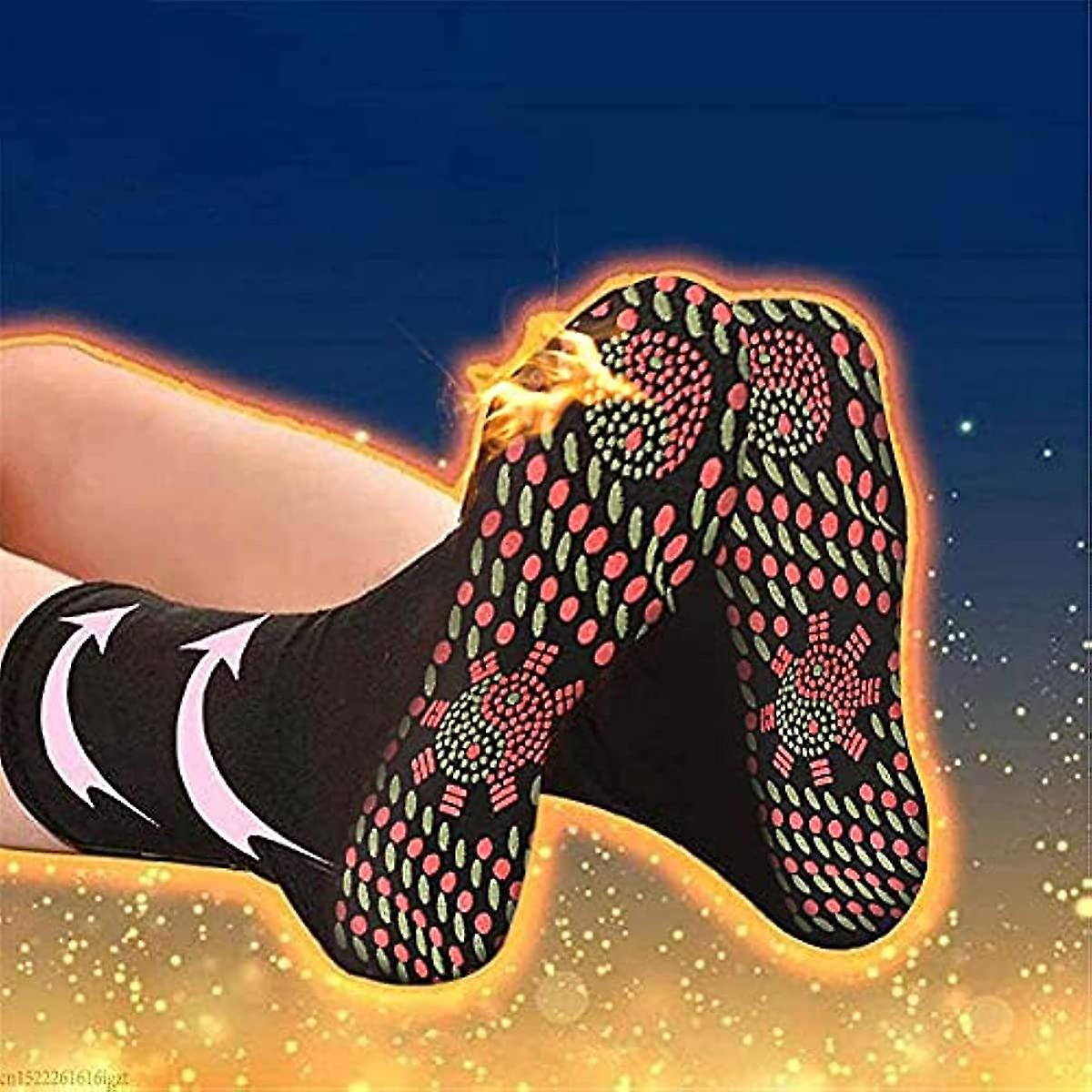 3 Pairs Self Heating Socks Unisex Heated Socks Men Women Agnetic Therapy Socks Comfort Breathable Massage Warm Foot Socks For Outdoor Skiing Camping R